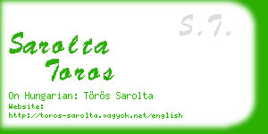sarolta toros business card